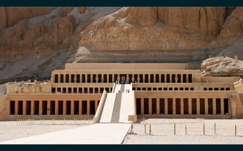 Обои для рабочего стола - храм Хатшепсут. Храм Хатшепсут в Египте обои, картинки.